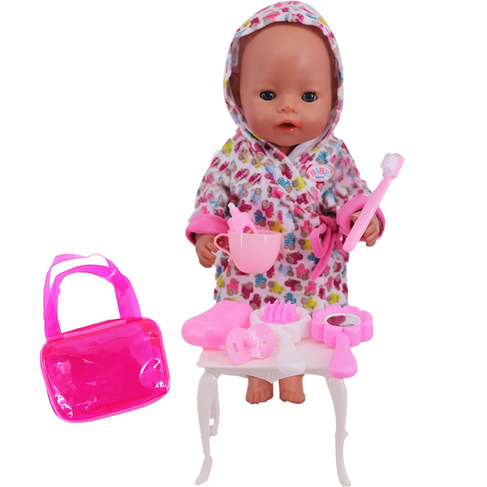 Pop 18inch American Doll Accessories 43Cm Reborn Doll Plastic Tableware Pacifier,Magic Milk Bottles,Diaper,Girl\'s Dollhouse Toys