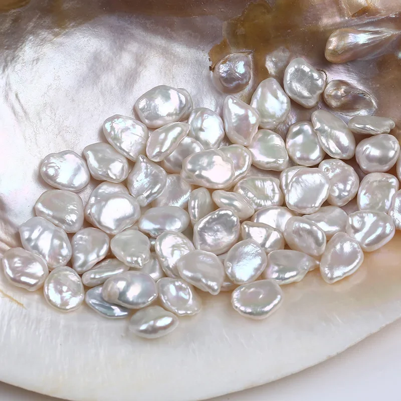 9.5-10.5mm White Loose Keshi Freshwater Pearls For jewelry Marking