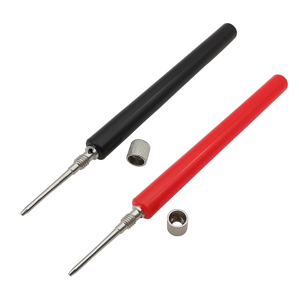 

2Pcs Multimeter Spring Test Probe Tips Insulated Test Hook Wire Connector Test Needles Electrical 126mm