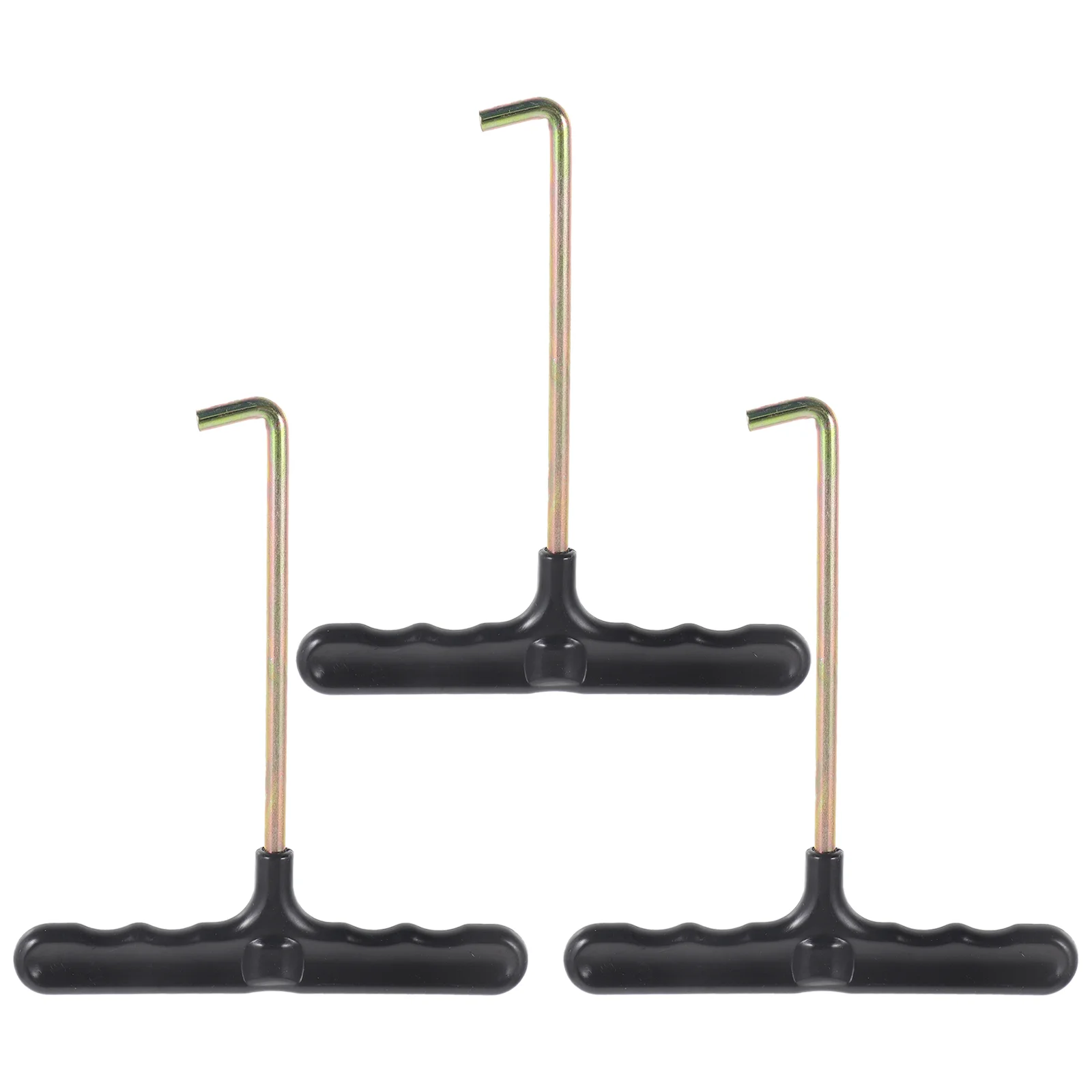 3 Pcs Puller Skate Shoe Hook Tools Supplies Portable Shoelace Pullers Iron Laces