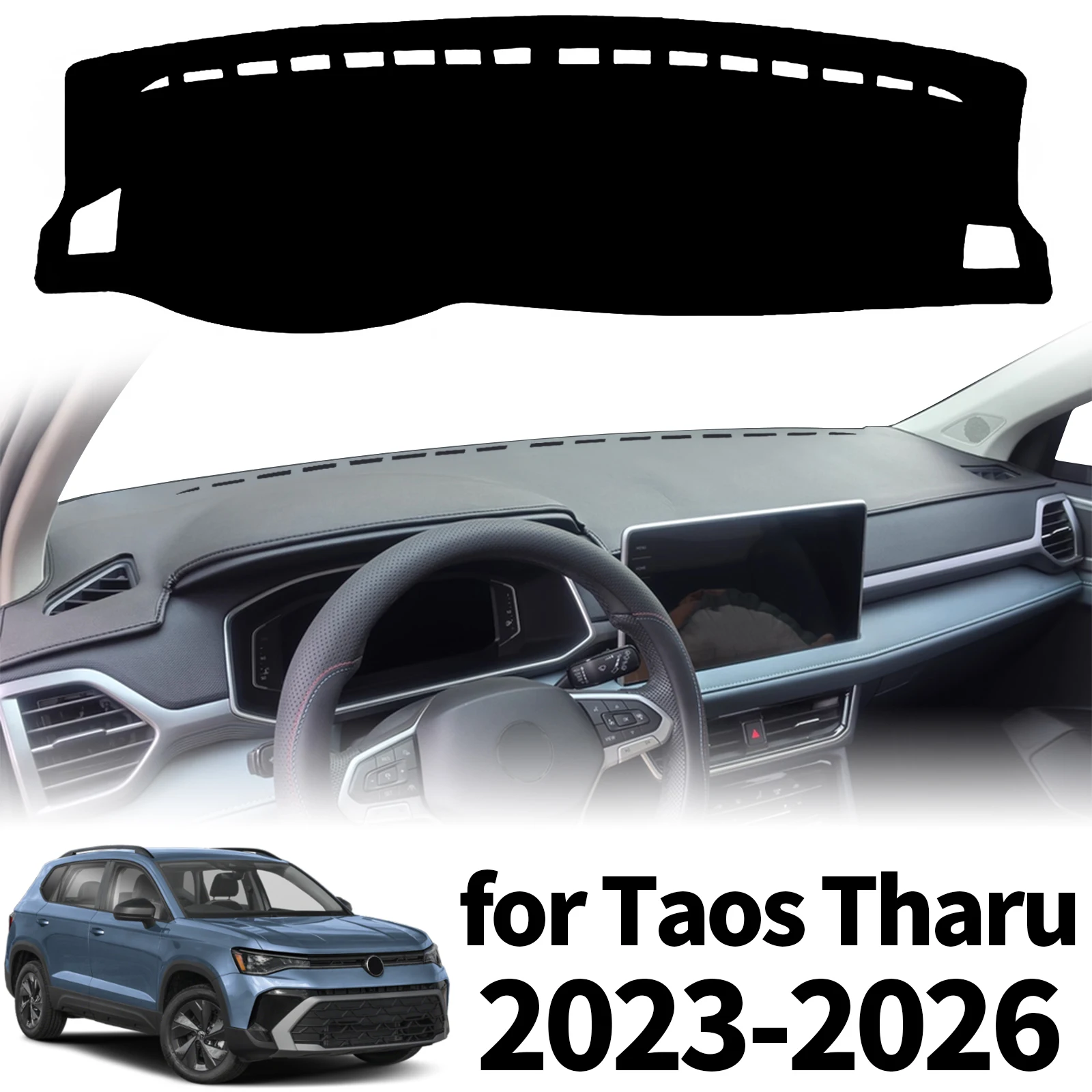 

for Volkswagen VW Taos Tharu 2023-2026 Dashmat Dashboard Cover Pad Protective Carpet Car Leather Accessories DashMat Sunshade