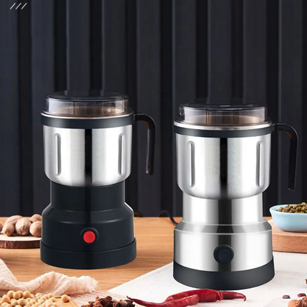 Coffee Grinder Spice Pepper Grinder Grain Grinder 6-blade Mini Electric Grinder Household 500ml Ultra-fine Baby Food Grinder