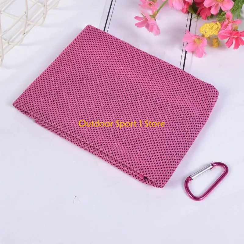 

A0KA Light weight Cooling Fabric Towel Heat Resistant Towel Durability Travel Towel for Hiking Cycling Heat Reliefs