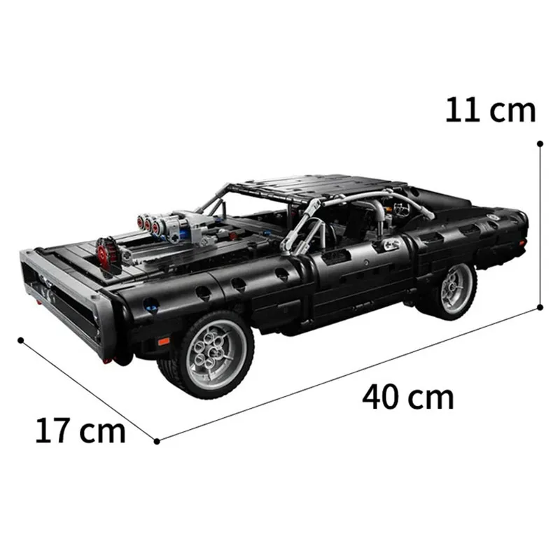 Tecnico Dodge Charger Racing Car Building Blocks modello di simulazione 42111 assemblare mattoni giocattoli veloci e Furious per i regali dei ragazzi