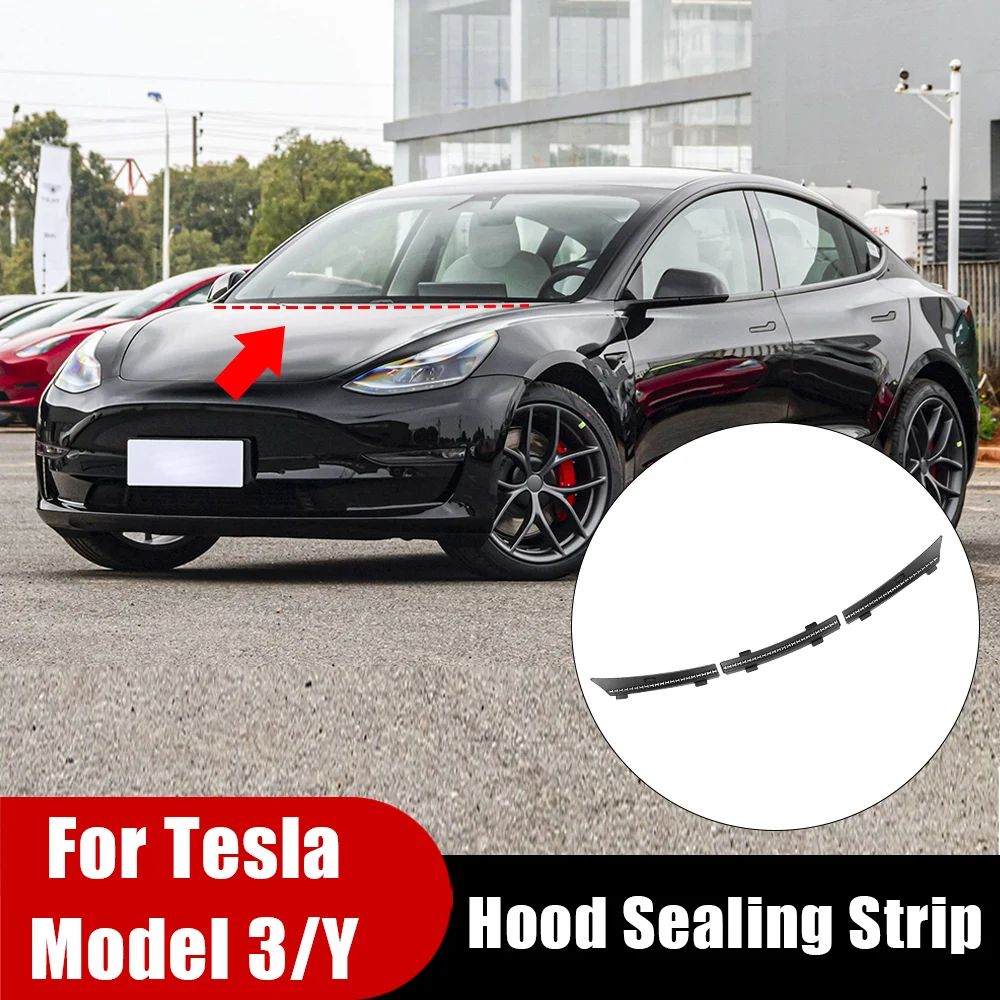 

Waterproof Car Protector Hood Sealing Strips Air Inlet Bonnet Cover Front Chassis Guards Auto Accessories For Tesla Model Y 3