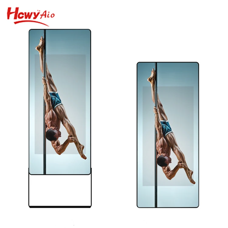 

Android Smart Fitness Mirror 43-дюймовый интерактивный экран Wi-Fi BT 4.0 Емкостный сенсорный киоск Android