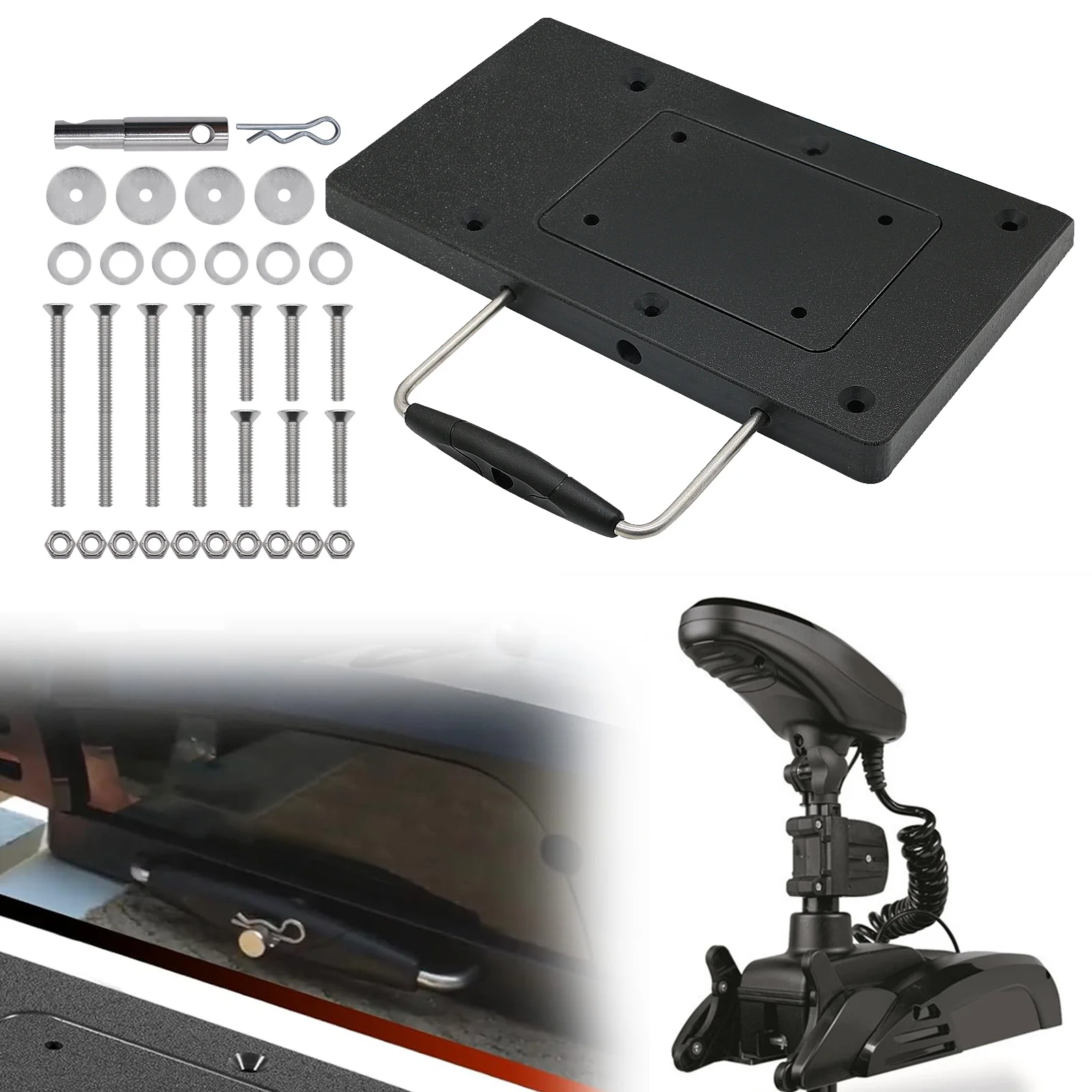 1854021 MKA-21 Quick Release Mount Bracket Compatible with Minn Kota Ulterra Terrova PowerDrive Trolling Motor Easy Install Hold