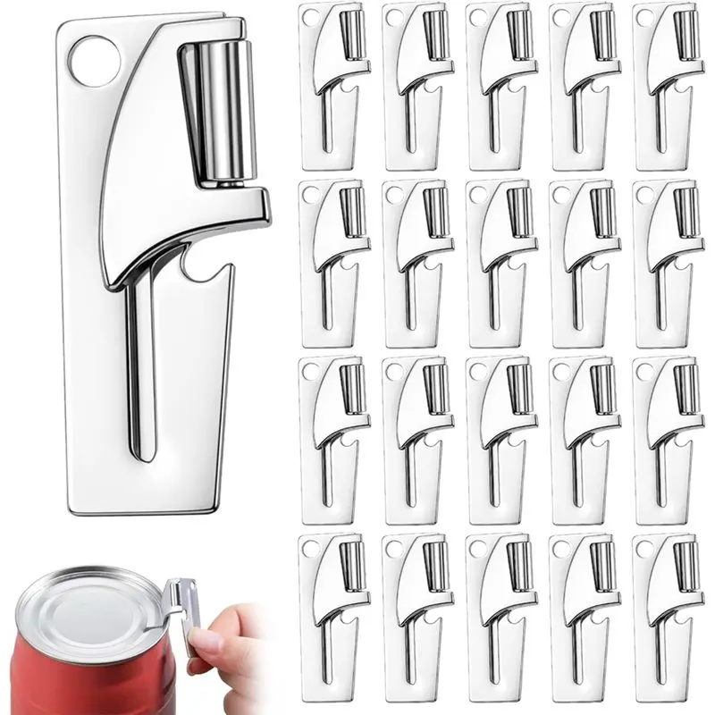 B97A-P-38 Manual Stainless Steel Can Opener 20 Pcs, Portable Cans Opener For Kitchen, Camping, Travel