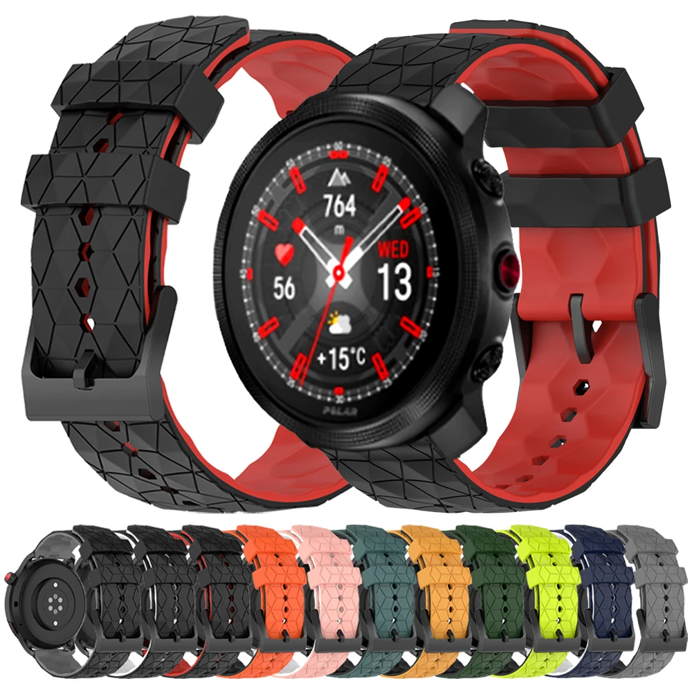 20 22mm Silicone Strap For Polar Vantage V3 M3 M2 M IGNITE 2 3 Pacer Pro Bracelet For Polar Grit X X2 Pro Titan Sports Watchband