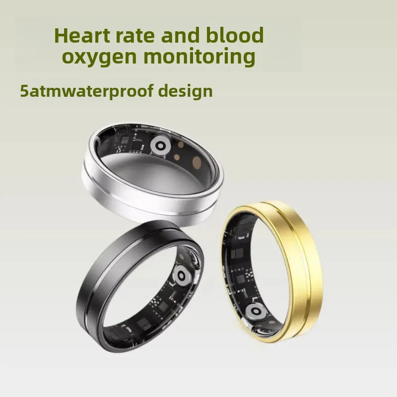 Waterproof Wearable Smart Ring, Daily Wellness Activity Tracker, Sleep, Heart Rate & Blood Oxygen Recording Tool