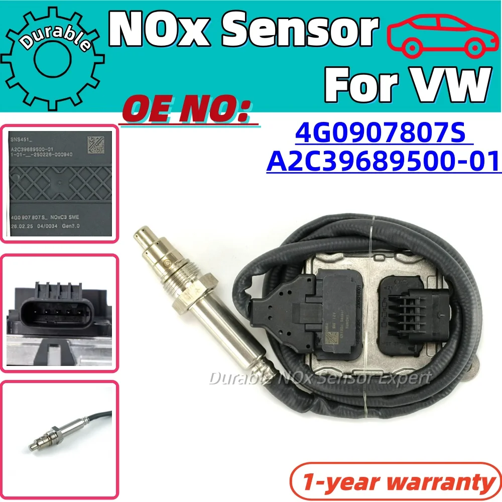 

4G0907807S NOx Sensor SNS451 A2C39689500-01 12V for VW Audi A6 A7 Q5 3.0 TDI Diesel Engine