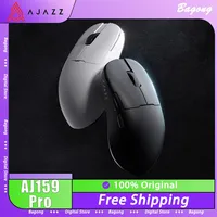 Ajazz AJ159 Pro Wireless Mouse Three Mode PAW3395 Sensor 8K Gaming Mouse RGB Magnetic Charging Base Lightweight Pc Gamer Custom