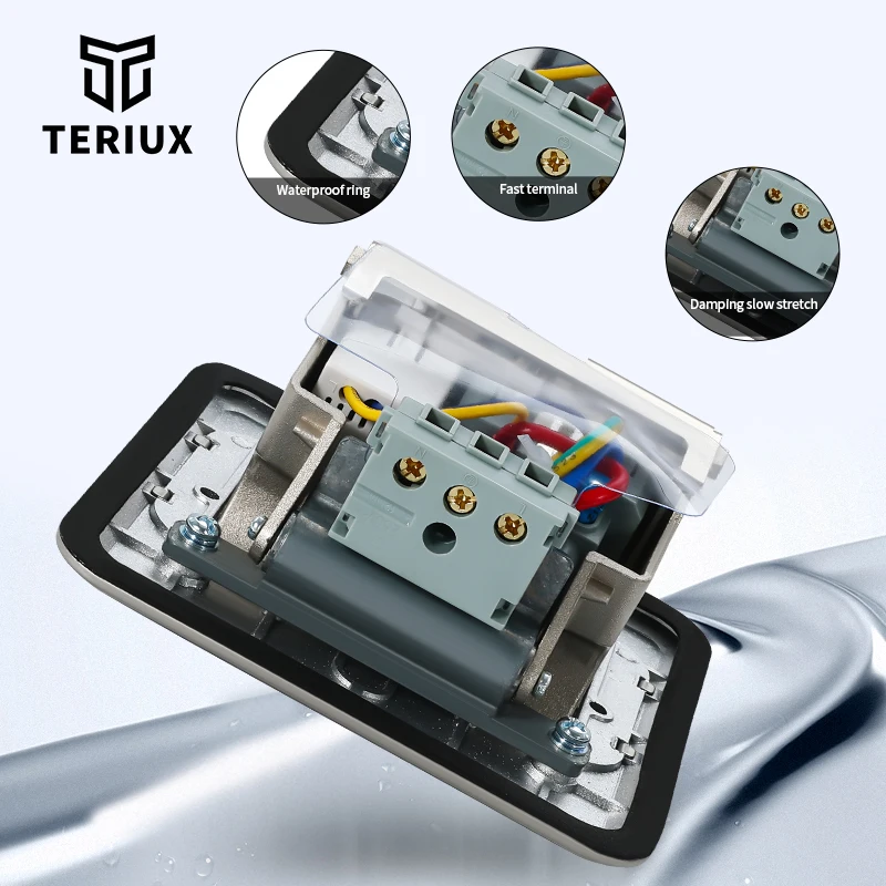 Imagem -03 - Floor Socket Outlet Indoor Power Plug Recesso Slow Pop up Socket Impermeável Atacado us