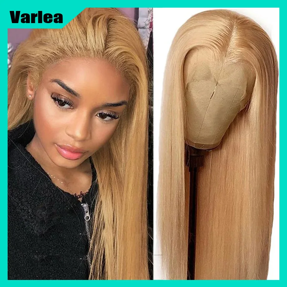 Varlea 27 Straight Hd Lace Frontal Wig 13x6 13x4 Straight Wig Honey Blonde Wig Human Hair Perruque Blonde Brazilian For Women