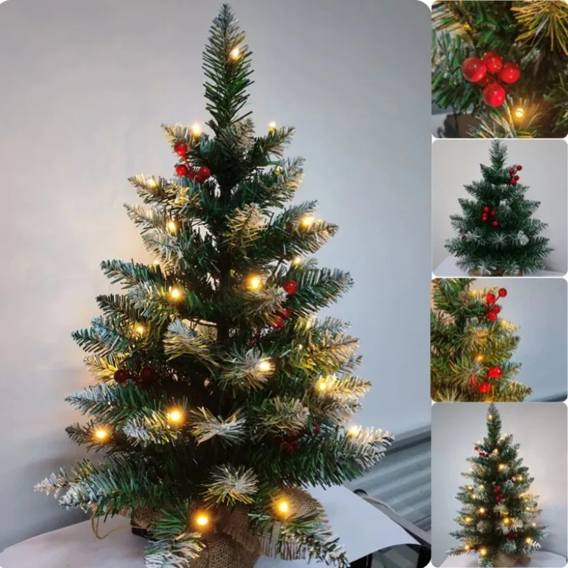 شجرة عيد الميلاد الصغيرة 45 سنتيمتر/60 سنتيمتر بولي كلوريد الفينيل تلميح العنقودية منضدية زينة شجرة عيد الميلاد الصغيرة الأسرة زينة حفلة عيد الميلاد