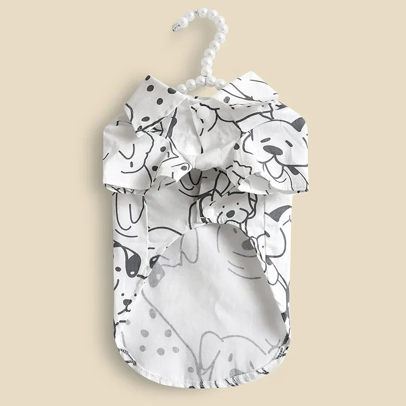 Dog Clothing Summer New Fashion Cute Black and White Print Cat Clothing Small Dog Pet Supplies