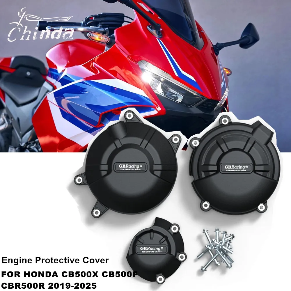

FOR HONDA CBR500R CB500X CB500F 2019-2025 Motorcycle Engine Cover Sets Bonnet Protector Engine Cover