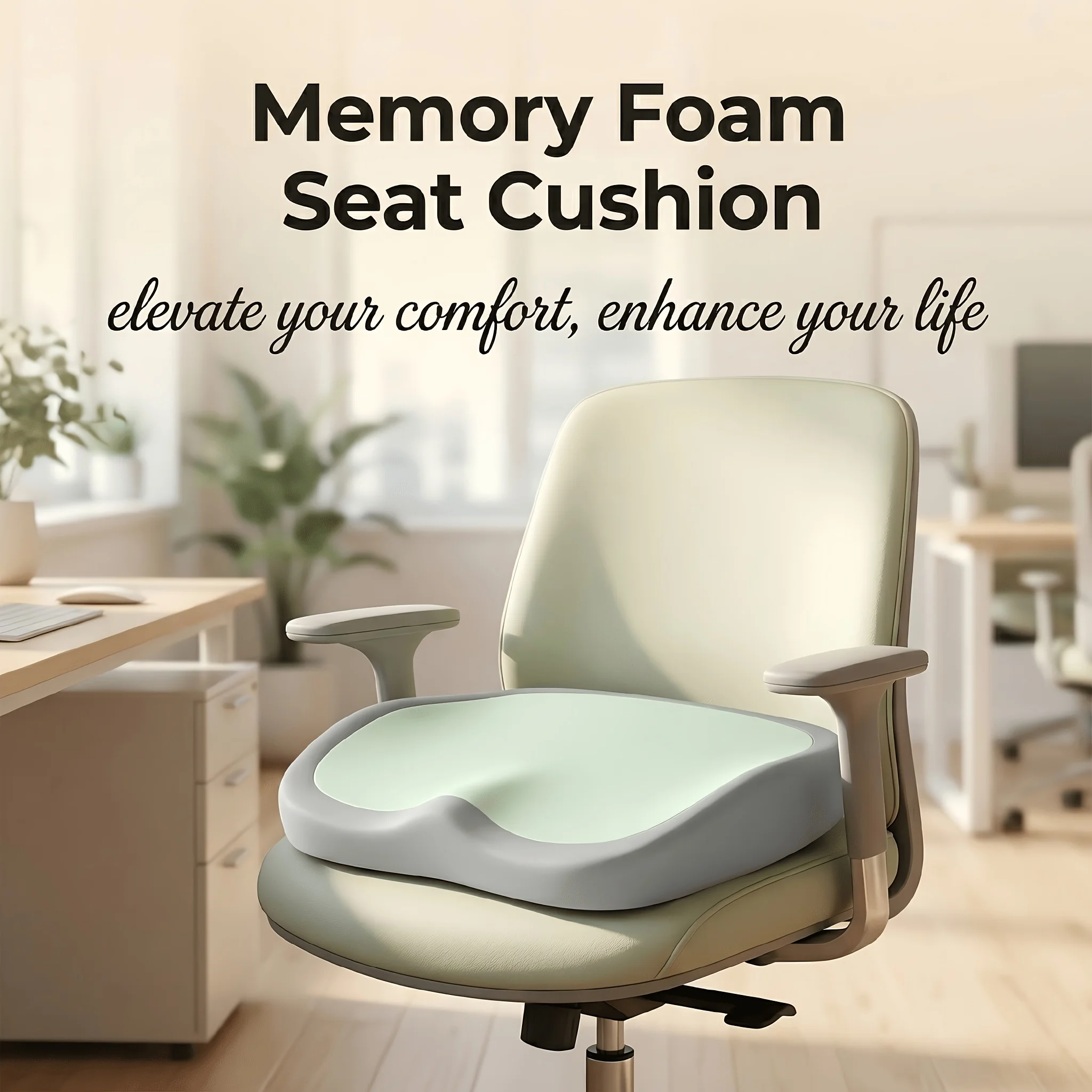 Ergonomic Seat Cushion for Long Sitting,Adjustable Hip And Waist Support Pad,Portable Chair Cushion for Office, Car,Home