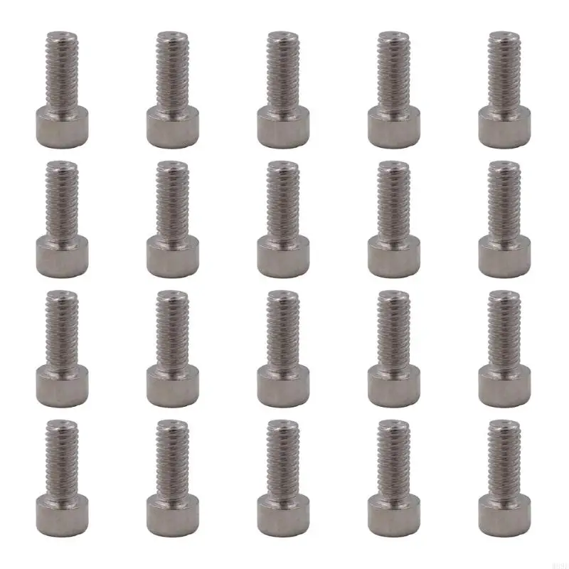 

20 PCS Stainless Steel Hexagon Socket Head Bolts Screws Bottle Cage Holder Bolts for Bike Bicycles Water Bottle Bracket W89F