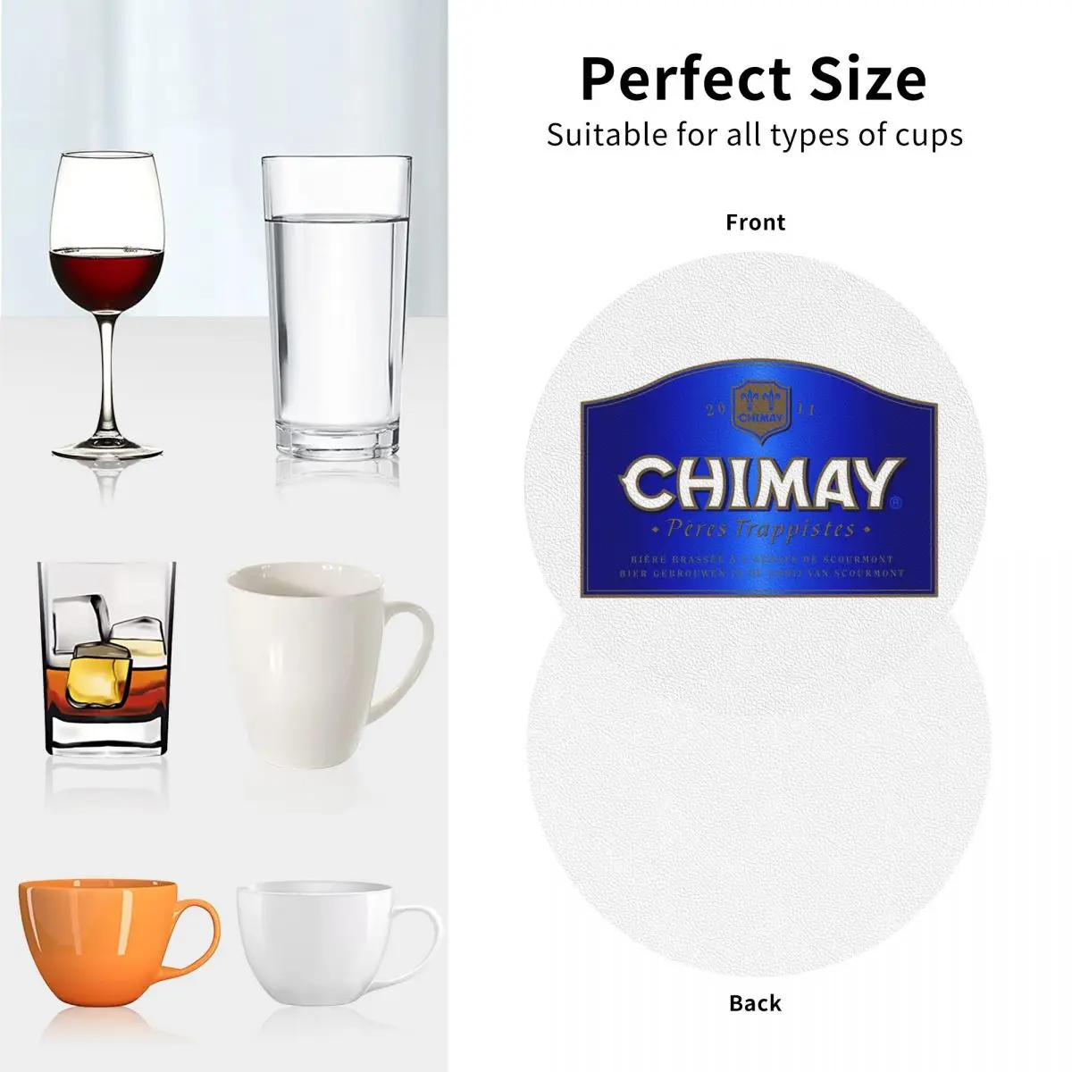 Chimay Logo Coasters Kitchen Placemats Waterproof Insulation Cup Coffee Mats For Decor Home Tableware Pads Set of 4 - view 4