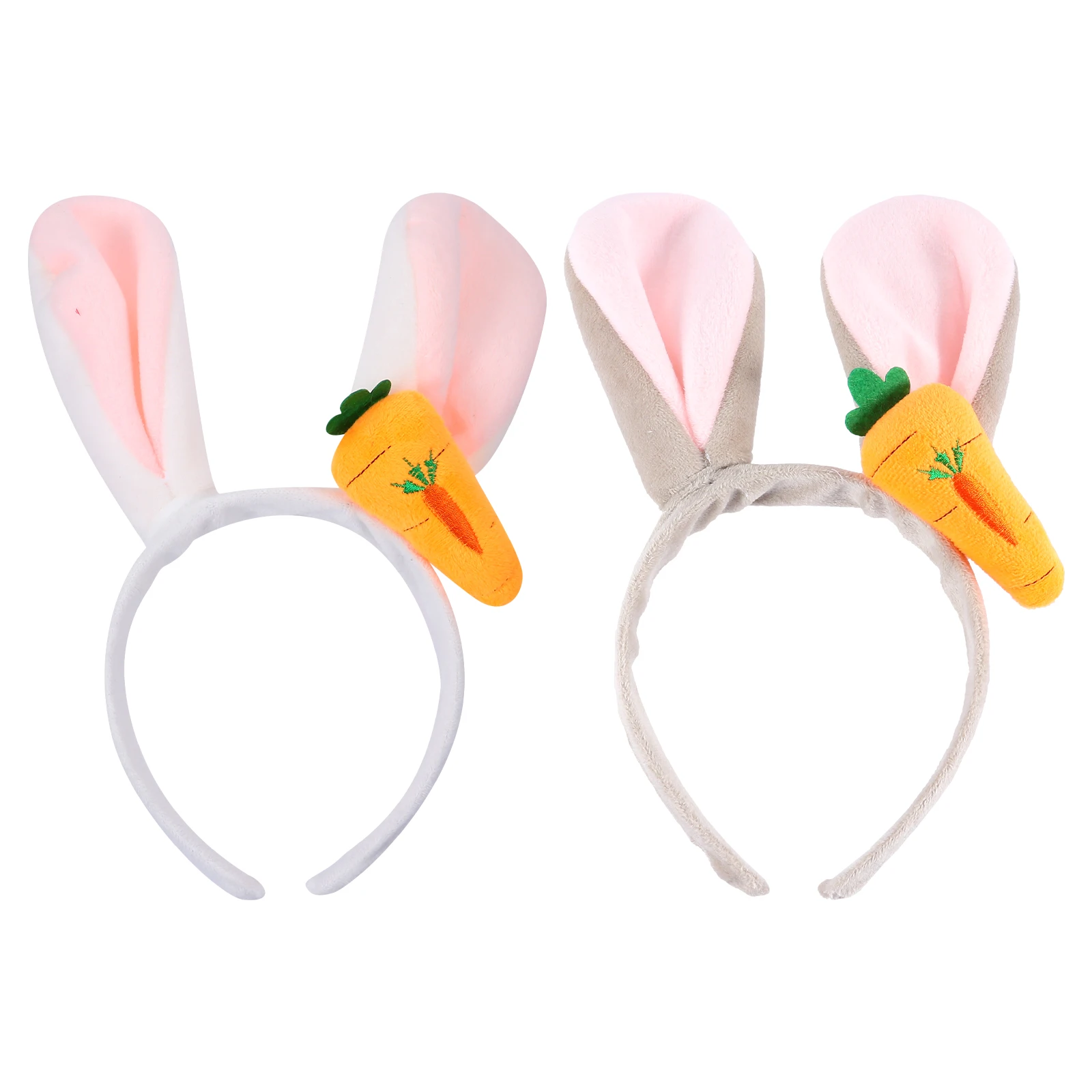 

2Pcs Bunny Ear Headb Hair Hoops Fabric Pet Accessories Girls Child Party Photoshoot Props Easter Decorations Spring