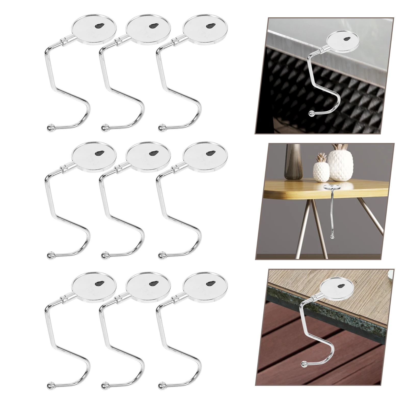 

10 Pcs Bag Artifact Desk Purse Holder Hook Hanger Holders Bulk for Tables Hooks Purses Bulkpurse Wallet Student