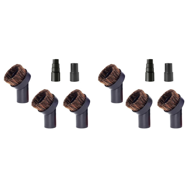 

X16A 2025 NEW-2X Round Horsehair Vacuum Dust Brush Attachment Compatible With Most Vacuum Cleaners With 1 1/4 Inch Or 1 3/8 Inch