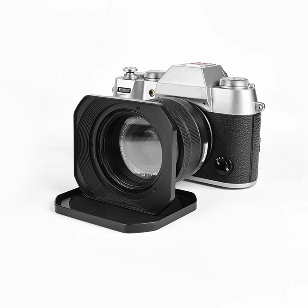 

A73E-52Mm Lens Hood With Bayonet Adapter Ring Caliber Square Light Shield For Canon/Nikon/Sony/Fuji 52Mm Lens Sunshade