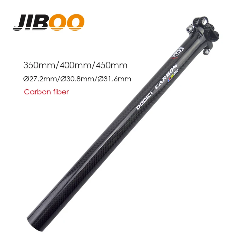 JIBOO 450 مللي متر الكربون Mtb Seatpost عالية القوة خفيفة الوزن للغاية 27.2 مللي متر/30.8 مللي متر مقعد آخر ل الطريق دراجة هوائية جبلية دراجة أجزاء