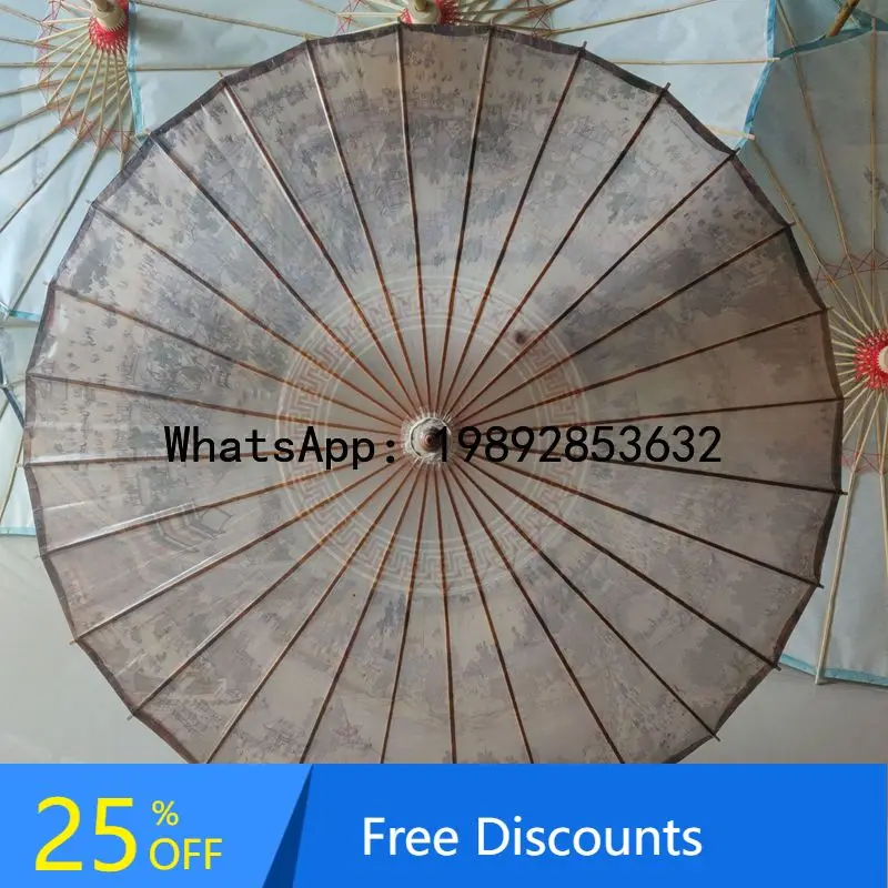 

ZK Waterproof Rainproof Practical Oil Paper Umbrella Pure Handmade Traditional Ancient Style Sunscreen