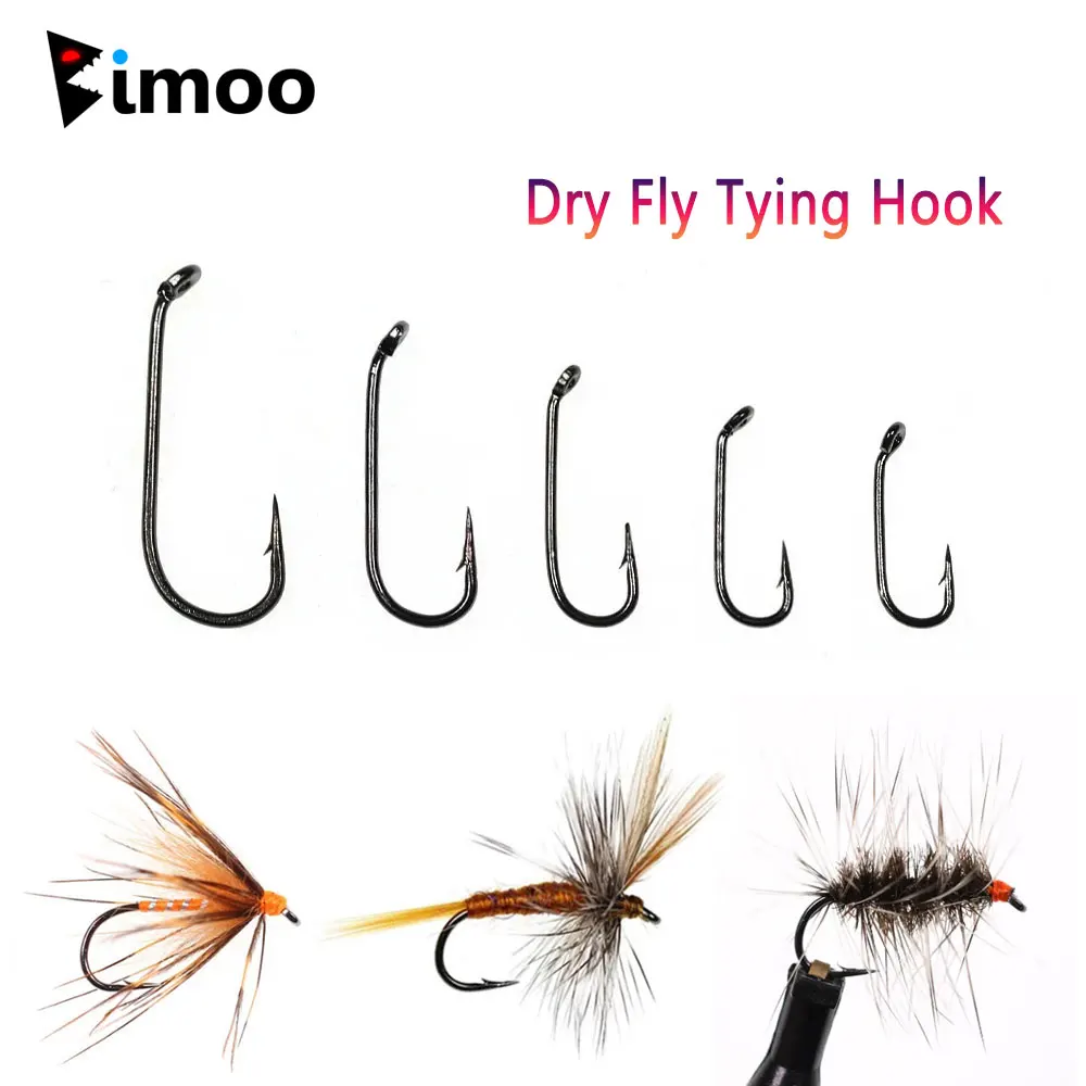 

Бимуо оптом 1000шт. # 14~ # 22 высокоуглеродистая сталь, крючок для сухой мушки для завязывания Mayfly Adams Dry Fly Caddisfly, приманка для ловли форели