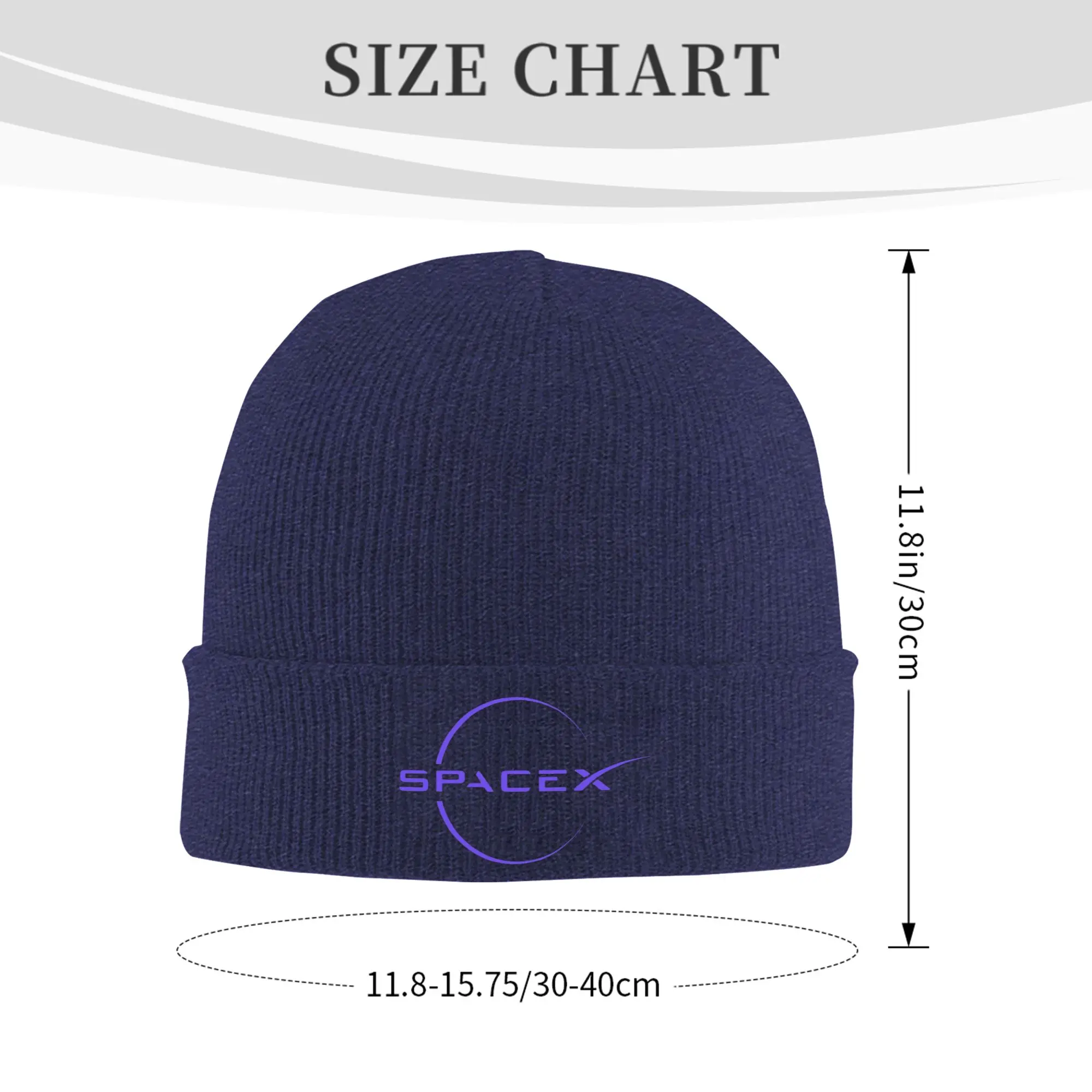 SpaceX Space X Logo Winter Skullies Beanies Hat Warm Autumn Knitted Hats Bonnet Caps for Women Men