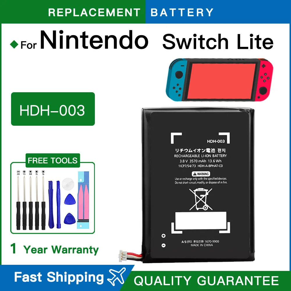 HDH 003 HDH-003 Li-ion battery For Nintendo Switch Lite HDH-001 HDH-003 HDH-A-BPHAT-C0 1/CP7/54/73 batterij batteria +free tools