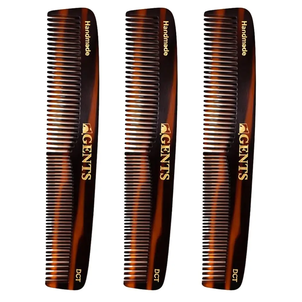 

Набор из 3 расчесок для волос GENTS 7 Inch Tortoise Hair Combs – универсальные расчески для укладки, стайлинга и ухода за волосами для парикмахеров, стилистов и повседневного использования.