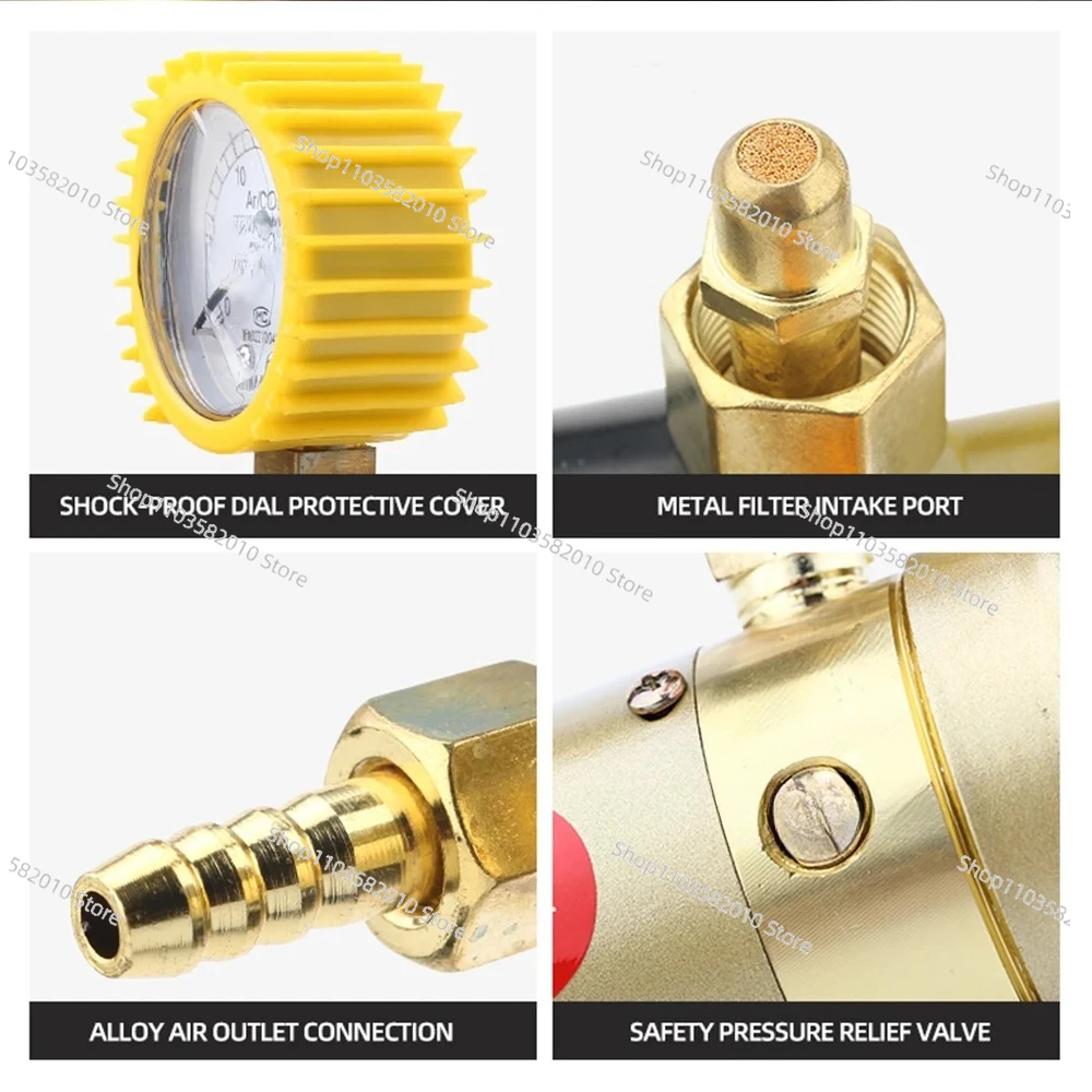 Carbon Dioxide Pressure Reducing Valve CO2 Pressure Gauge Secondary Protection Welding Pressure Gauge Heating 36V/110V/220V