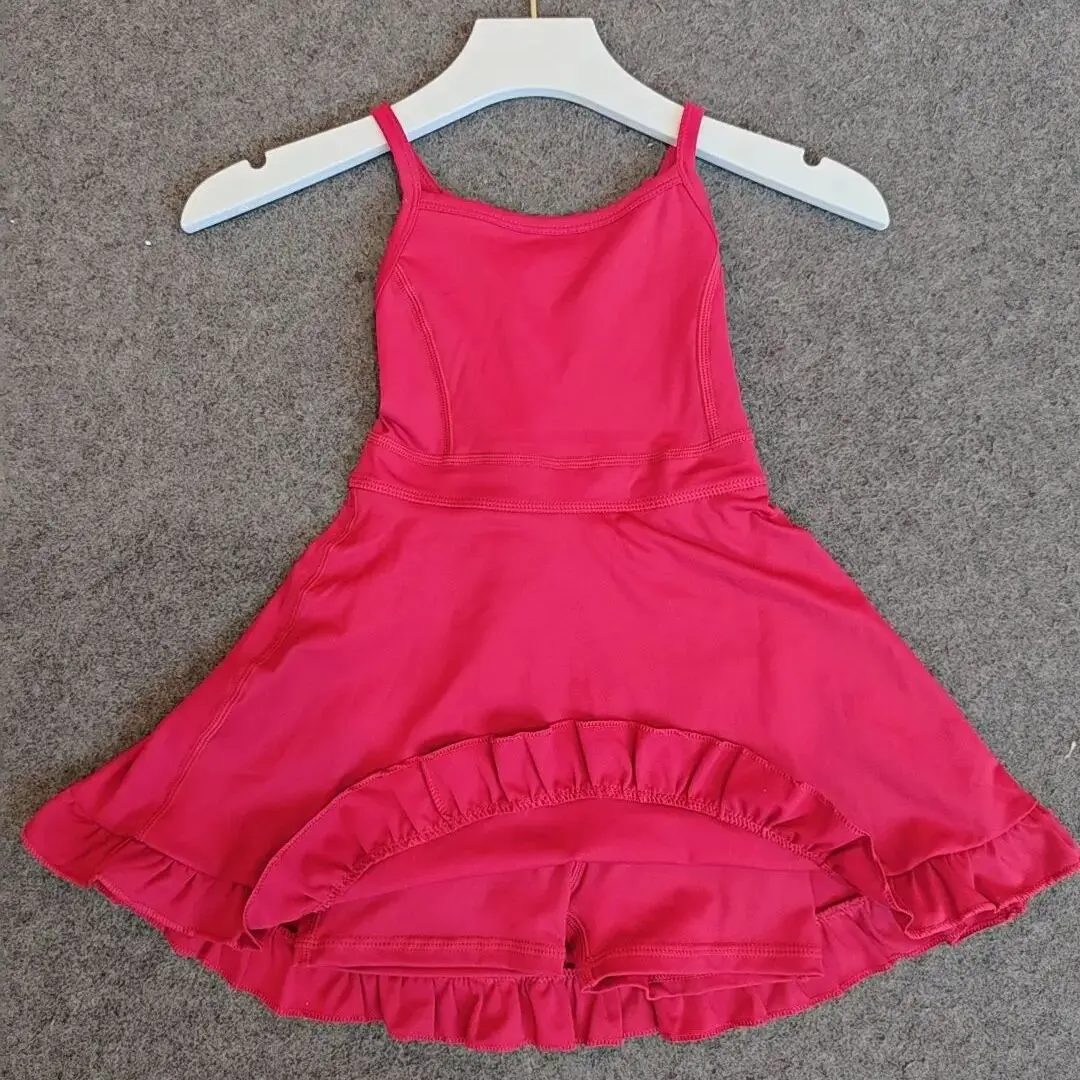 

8.16 Baby Girls Summer Red Athletic Active Wear Knee Length Dresses