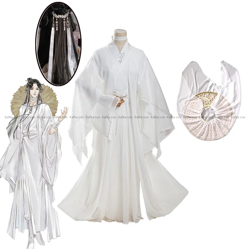 

Xie Lian Cosplay Costume Xielian Cosplay Costumes Top Wigs Headwear for Women Men Halloween Comic Con Xielian Anime TGCF Hat Cos