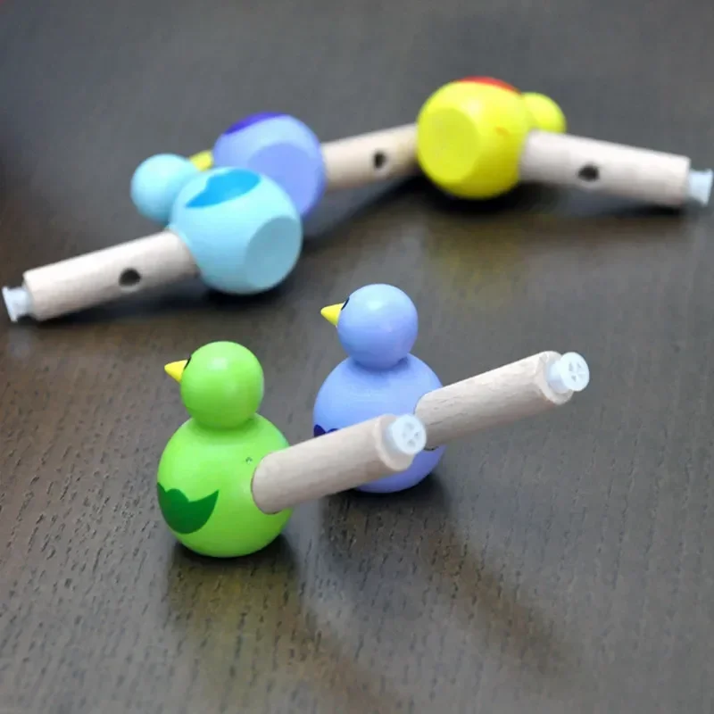 1pc Kids Wooden Toy Mini Whistle Bird Developmental Toy Musical Toys Colorful Lovely Instrument Toys Musical Gift