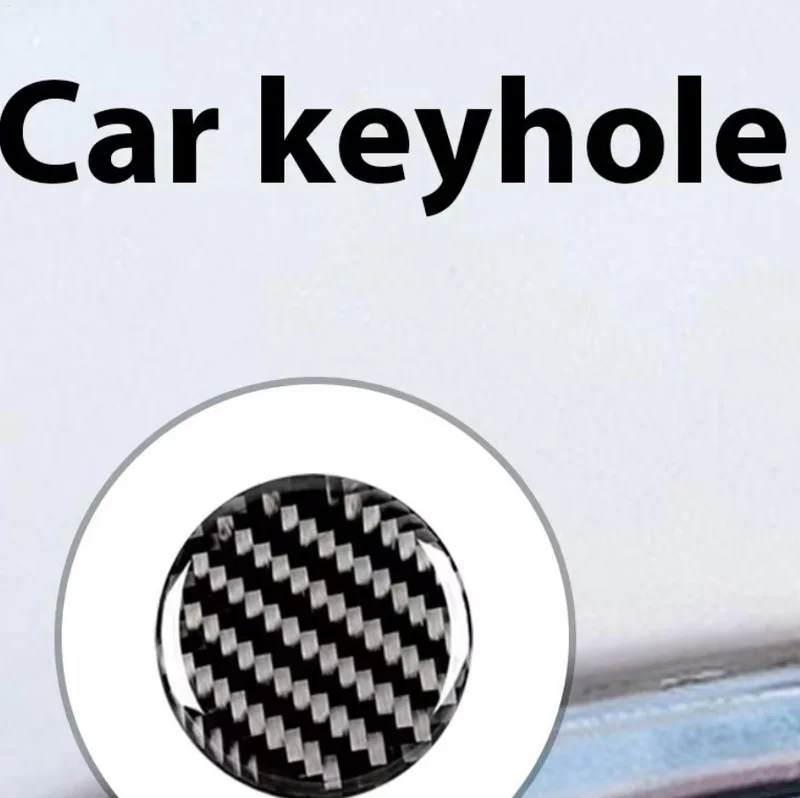 4PCS Car Door Keyhole Stickers Auto Door Lock Keyhole Protector Decal Car Door Lock Screw Protector PVC Car Keyhole Sticker