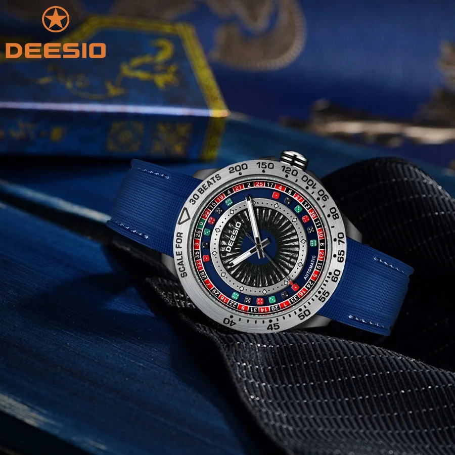 

Deesio Design D60025D Watch Automatic Movement Mechanical Watches Luxury Band High End Big Dial Sports Wristwatches Gift for Men
