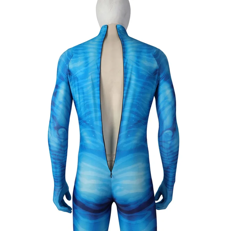 Jack Sully Costume Cosplay Movie Avatar 2 tuta coda abiti Halloween Carnival Party Suit per uomini adulti Roleplay