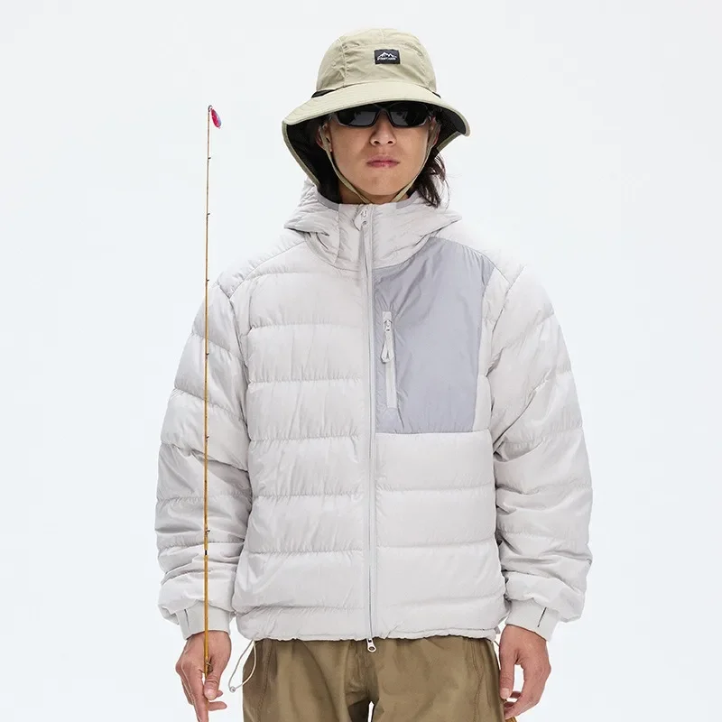 

Outdoor Light Sport Contrast Hooded Loose Zippers Long Sleeves Jacket Women's Mountain Leisure Waterproof Climbing Cotton Coat