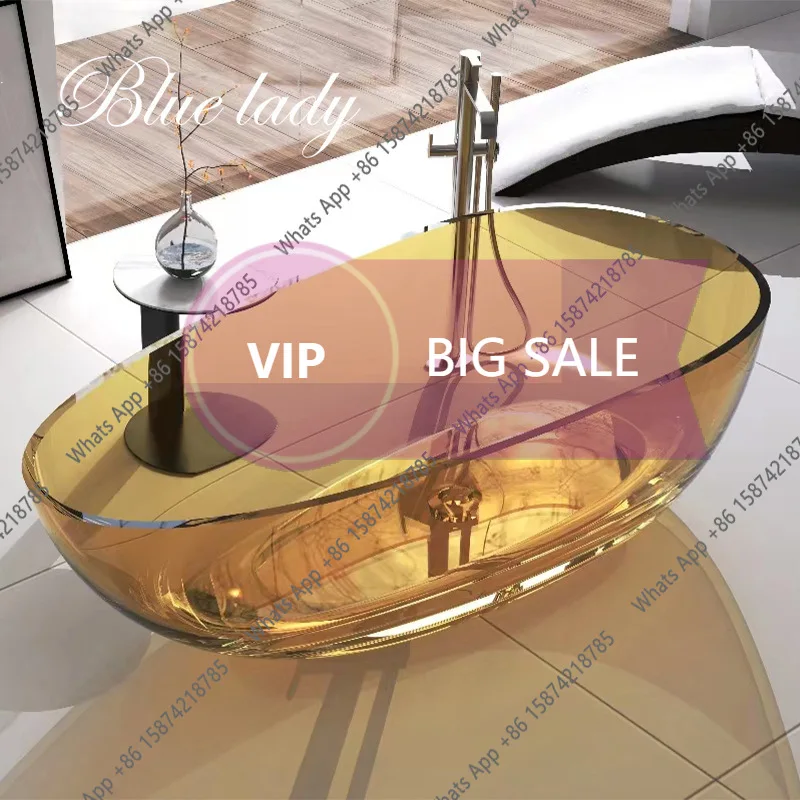 

Rr Transparent Resin Crystal Bathtub Home Hotel Homestay Independent Bathtub Hotel Project Collection Bathtub