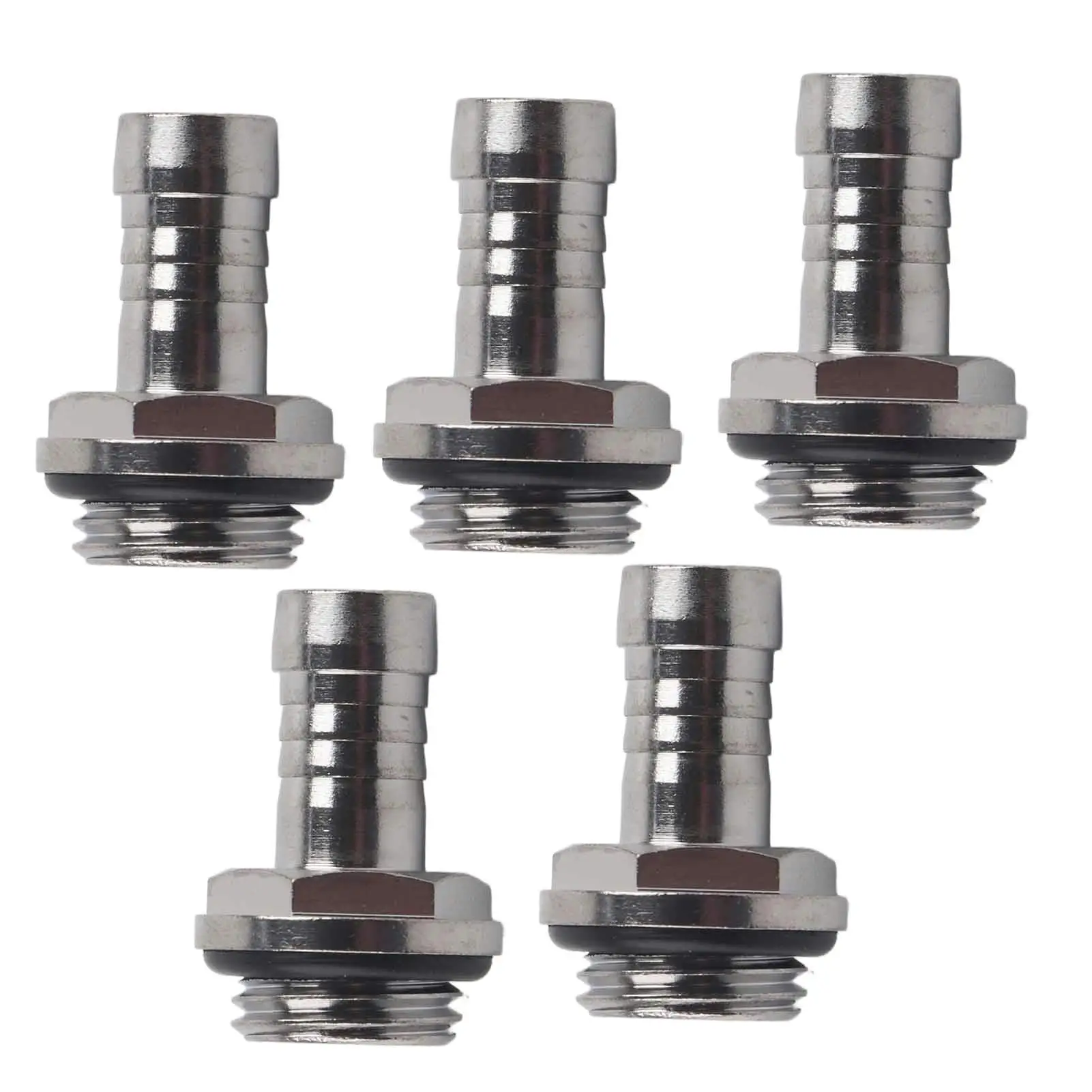 9MM Barb Fitting Water Cooling G1/4 Thread Connector Set   6PCS