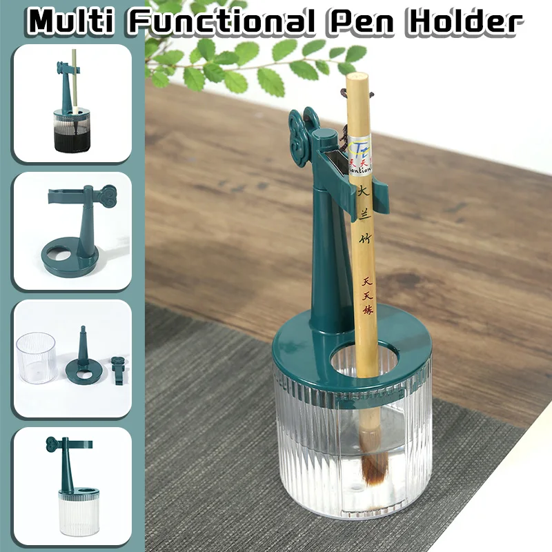 1Pc Multifunctional Painting Brush Holder Hanging Pen Drying Device brush No-wash Moisturizing Brush Cup Desk Organizer New