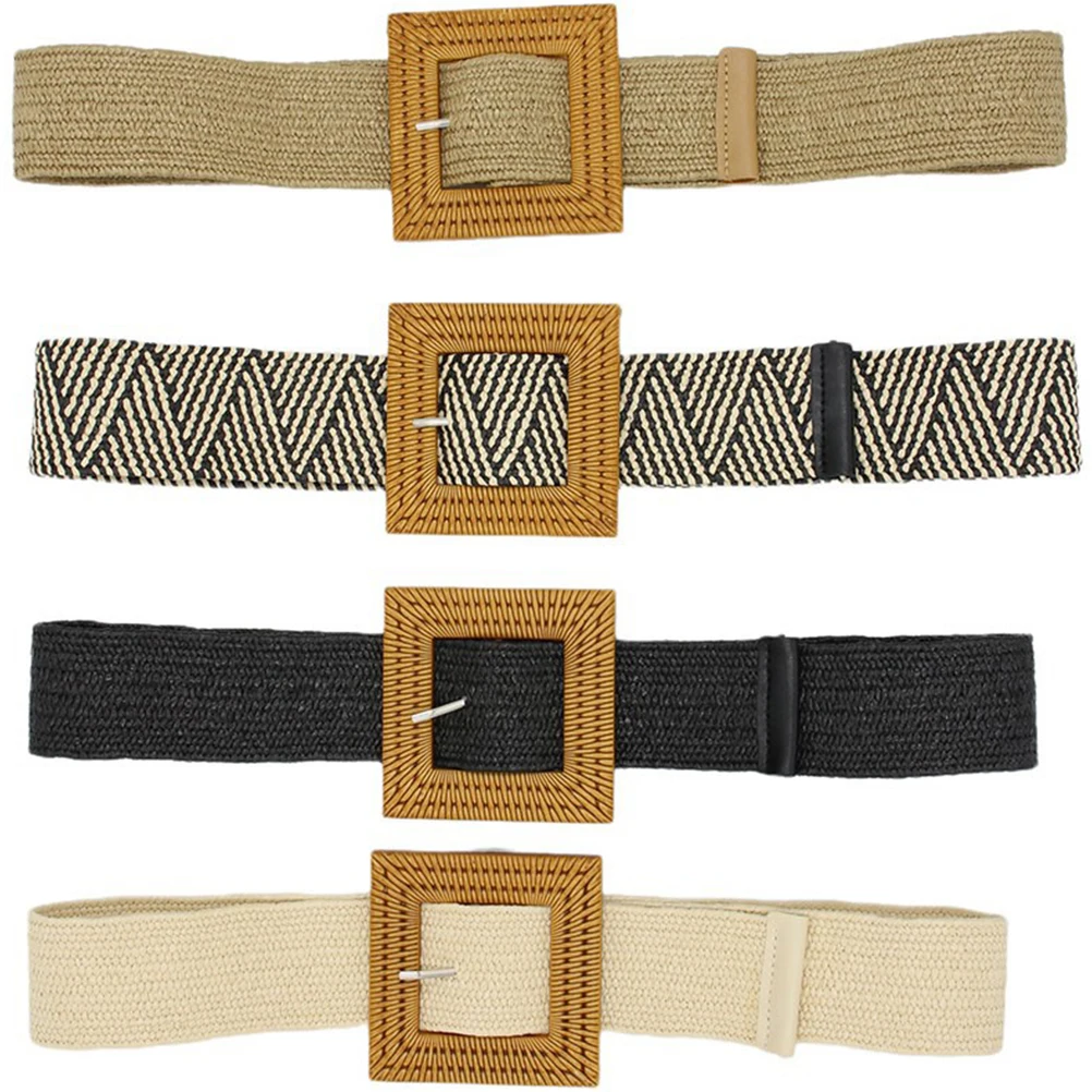 

1Pc Vintage Women Waist Belt Retro Wide No Hole Waistband Fashion Accessory For Dresses Trousers Jeans