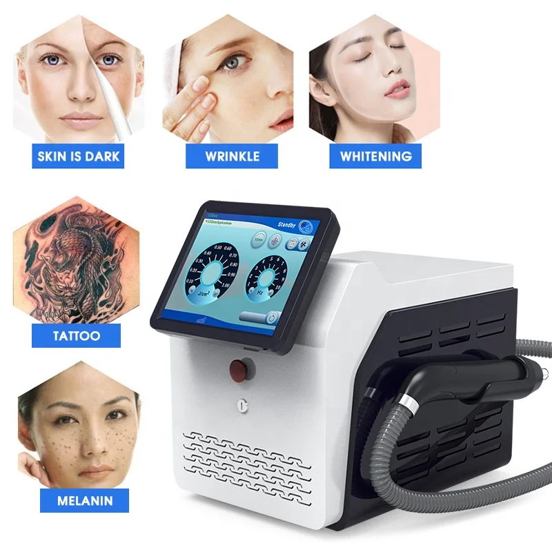 2024 Newest Q-SWITCH ND YAG LASER Tattoo Removal Carbon Peeling NdYag Tattoo Remove Machine Pico Laser For Remove Tattoo