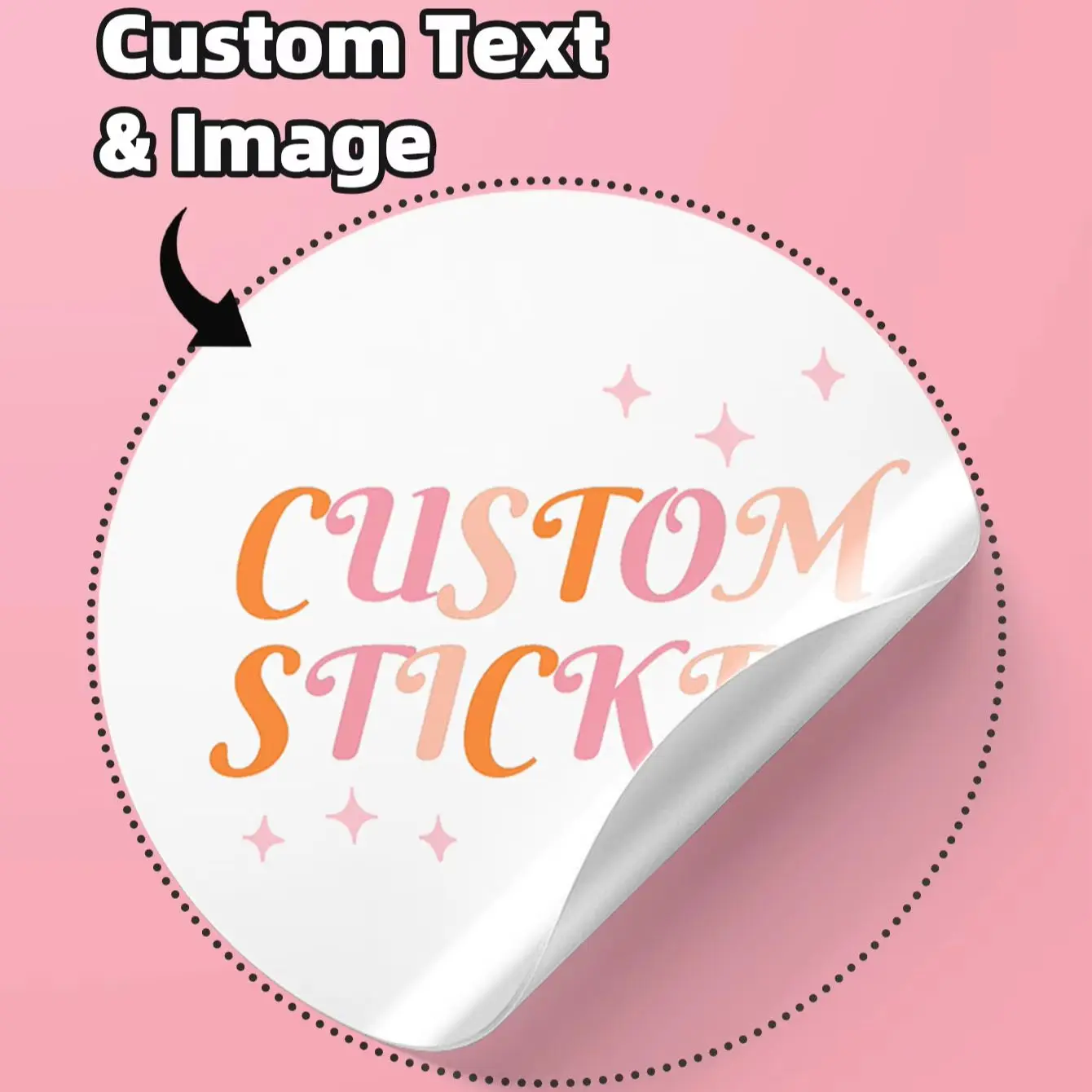 1/50/100Pcs Round Custom Stickers, Personalized Text Image Labels for Document Sorting, Storage Markers & Project Decoration