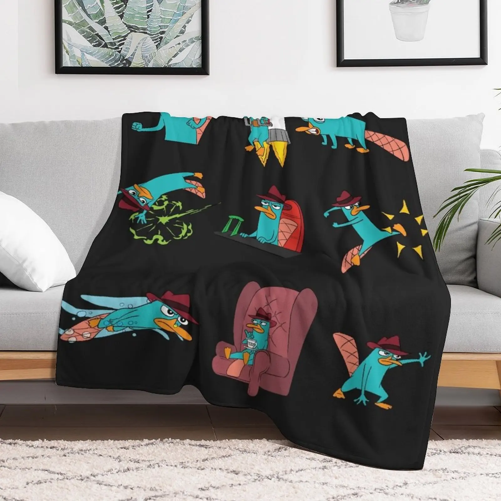 You Can Call Him Agent P Throw Blanket blankets and throws Cute Heavy Custom Blankets