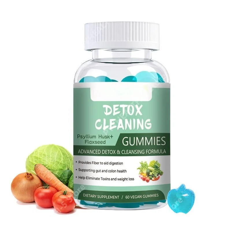 

Detox Cleaning Strawberry Flavor Gummies, Chewable Intestinal Support for Daily Gut Health,60 Vegan Gummies